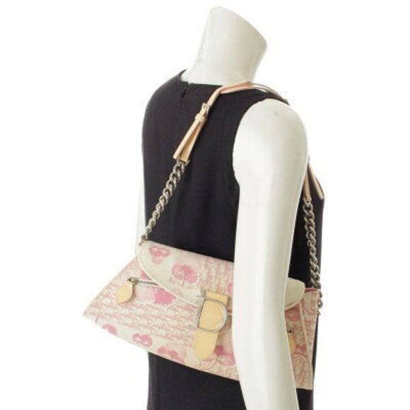 Christian Dior Trotter Chain Shoulder Bag Pink - Picture 10 of 10